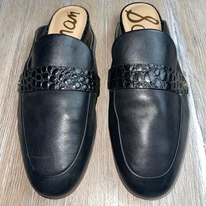 Sam Edelman Perri Slides Loafer Mule SZ 8.5 BLACK